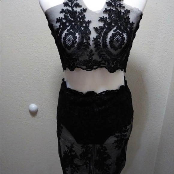 Black laced sexy set (NEW) - Picture 2 of 2